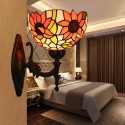 8 Inch European Stained Glass Sunflower Style Wall Light