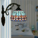 8 Inch Mediterranean Stained Glass Mediterranean Style Wall Light