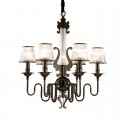 6 Light Modern / Contemporary Steel Chandelier with Acrylic Shade