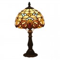 8 Inch European Stained Glass Baroque Style Table Lamp