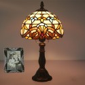 8 Inch European Stained Glass Baroque Style Table Lamp