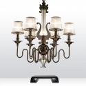 6 Light Modern / Contemporary Steel Chandelier with Acrylic Shade