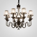 15 Light Modern / Contemporary Steel Chandelier with Acrylic Shade