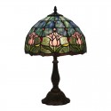 12 Inch European Stained Glass Tulip Style Table Lamp