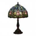 12 Inch European Stained Glass Tulip Style Table Lamp