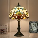 10 Inch European Stained Glass Baroque Style Table Lamp