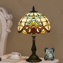 10 Inch European Stained Glass Baroque Style Table Lamp