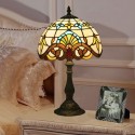 10 Inch European Stained Glass Baroque Style Table Lamp