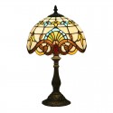 10 Inch European Stained Glass Baroque Style Table Lamp