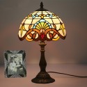 10 Inch European Stained Glass Baroque Style Table Lamp