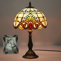 10 Inch European Stained Glass Baroque Style Table Lamp