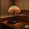 12 Inch European Stained Glass Baroque Style Pendant Light
