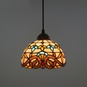 12 Inch European Stained Glass Baroque Style Pendant Light