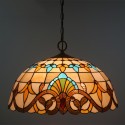 12 Inch European Stained Glass Baroque Style Pendant Light