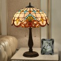 16 Inch European Stained Glass Baroque Style Table Lamp