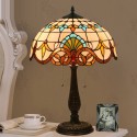 16 Inch European Stained Glass Baroque Style Table Lamp