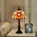 8 Inch European Stained Glass Sunflower Style Table Lamp