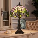 12 Inch European Stained Glass Butterfly Style Table Lamp