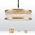 8 Light Modern / Contemporary Steel Pendant Light with Crystal Acrylic Shade