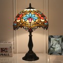 12 Inch European Stained Glass Baroque Style Table Lamp