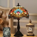 12 Inch European Stained Glass Baroque Style Table Lamp