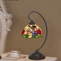 8 Inch European Stained Glass Dragonfly Style Table Lamp