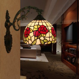 8 Inch European Stained Glass Wall Light