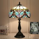 12 Inch Mediterranean Stained Glass Baroque Style Table Lamp