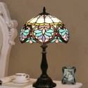 12 Inch Mediterranean Stained Glass Baroque Style Table Lamp