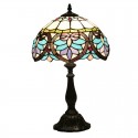 12 Inch Mediterranean Stained Glass Baroque Style Table Lamp