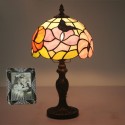 8 Inch European Stained Glass Butterfly Style Table Lamp