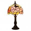 8 Inch European Stained Glass Butterfly Style Table Lamp
