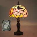 8 Inch European Stained Glass Butterfly Style Table Lamp