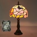 8 Inch European Stained Glass Butterfly Style Table Lamp