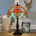 12 Inch European Stained Glass Mediterranean Style Table Lamp