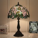 12 Inch European Stained Glass Wisteria Style Table Lamp