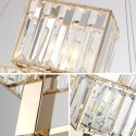 10 Light Modern / Contemporary Steel Pendant Light with Crystal Shade