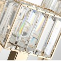 10 Light Modern / Contemporary Steel Pendant Light with Crystal Shade