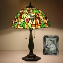 16 Inch European Stained Glass Hummingbird Style Table Lamp