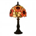 8 Inch Rural Stained Glass Sunflower Style Table Lamp