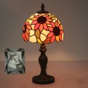 8 Inch Rural Stained Glass Sunflower Style Table Lamp