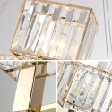 8 Light Modern / Contemporary Steel Pendant Light with Crystal Shade