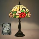 12 Inch European Stained Glass Butterfly Style Table Lamp