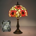 10 Inch European Stained Glass Sunflower Style Table Lamp