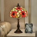 10 Inch European Stained Glass Sunflower Style Table Lamp