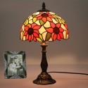 10 Inch European Stained Glass Sunflower Style Table Lamp