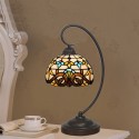 8 Inch European Stained Glass Baroque Style Table Lamp