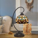 8 Inch European Stained Glass Baroque Style Table Lamp