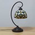 8 Inch European Stained Glass Baroque Style Table Lamp