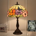 12 Inch European Stained Glass Butterfly Style Table Lamp